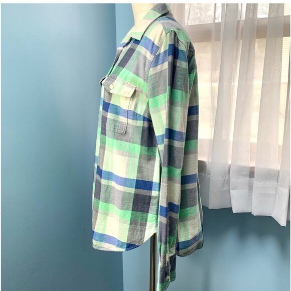 J. Crew Pacey Plaid Boyfriend Shirt Size 8 - Picture 4 of 7